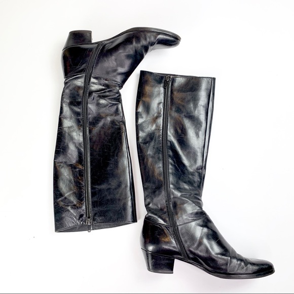 Salvadore Ferragamo Leather Vintage Boot Black - Picture 2 of 8